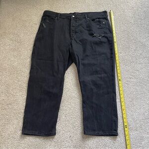 Old Navy High-Rise Slouchy Straight Black Cropped Jeans, Women’s Size 18